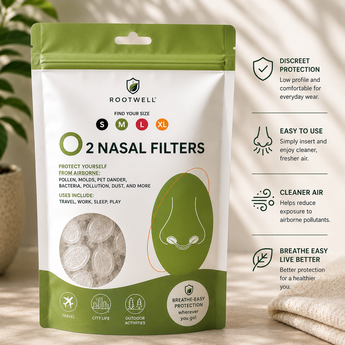 Rootwell AirShield™ Nasal Filters